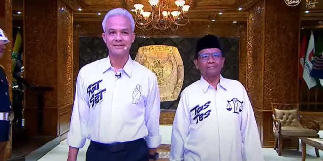 Debat-Capres-Perdana-Ganjar-Pranowo-Mahfud-MD